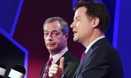 Ukip leader Nigel Farage and his Lib Dem counterpart Nick Clegg