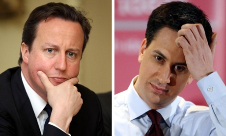 David Cameron (L) and Ed Miliband