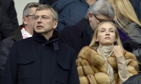 The Russian oligarch Dmitry Rybolovlev at a match of Monaco football club, which he owns. 
