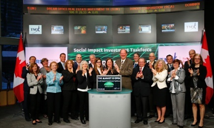 Members of Canada’s National Advisory Board to the Impact Investment Taskforce opened the market at the Toronto Stock Exchange on 15 September, 2014 to mark the launch of the Taskforce Report and an accompanying study. 