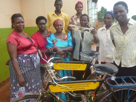 Bicycles for child protection committee Uganda