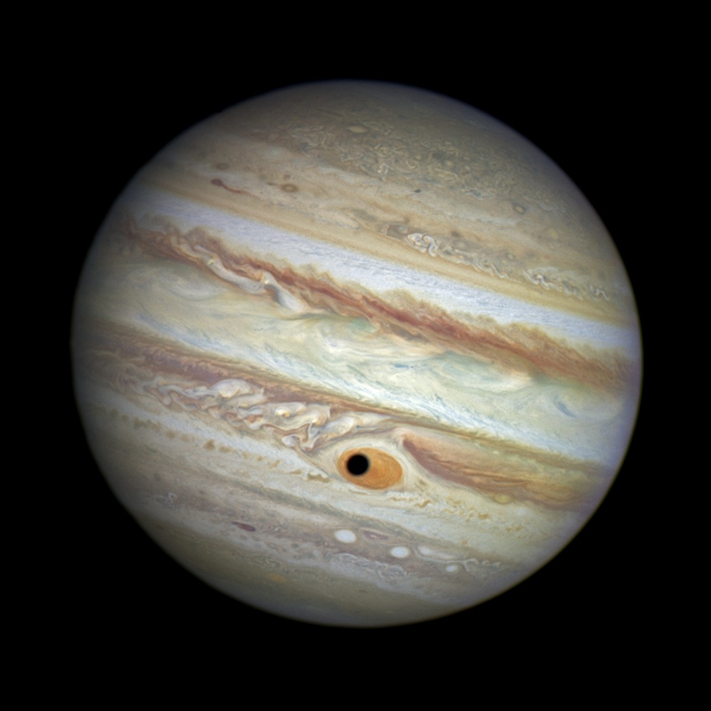 GANYMEDE AND JUPITER Hubble