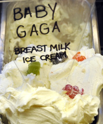 Breast milk ice cream