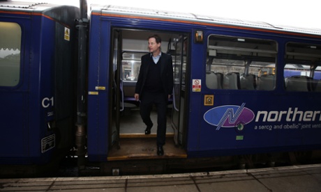 Nick Clegg visits Sheffield train station on Thursday.