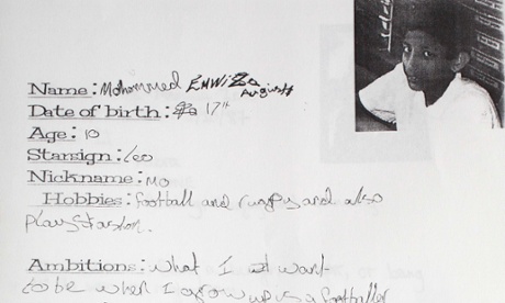 Mohammed Emwazi's page in the St Mary Magdalen primary school yearbook.