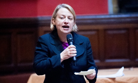 Natalie Bennett speaks at a feminism debate at the Oxford Union this month.