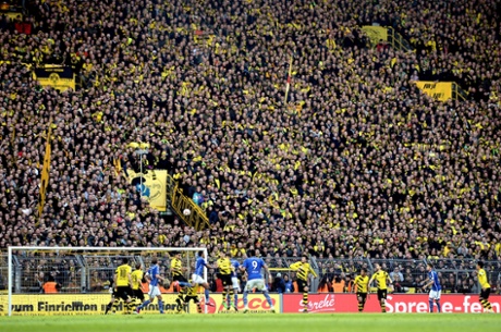 Still goalless between Borussia Dortmund and FC Schalke 04 at Signal Iduna Park.