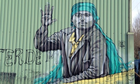A painting at the Calais refugee camp
