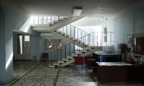 The entrance to the National Cancer Institute in Kiev, Ukraine.