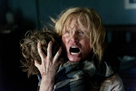 Noah Wiseman and Essie Davis in The Babadook.