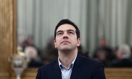 Greek prime minister Alexis Tsipras during the swearing-in ceremony of the new government