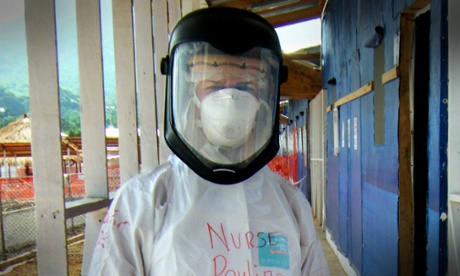 Pauline Cafferkey at a Save the Children treatment centre in Sierra Leone.