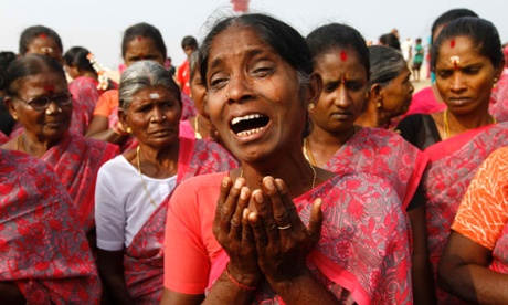 Sri Lankan prayer ceremony in 2013 for victims of the 2004 tsunami.