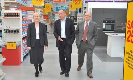 Ian Cheshire walking through a store