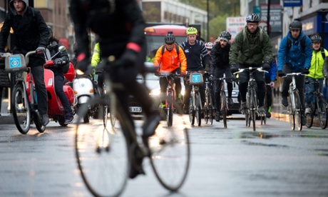 Cyclists in central London