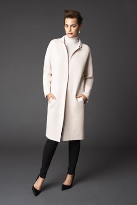 Yasmin lebon in Winser London Milano single breasted coat and Miracle leggings