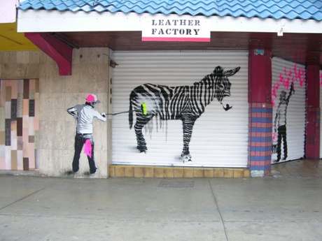 Zebra mural