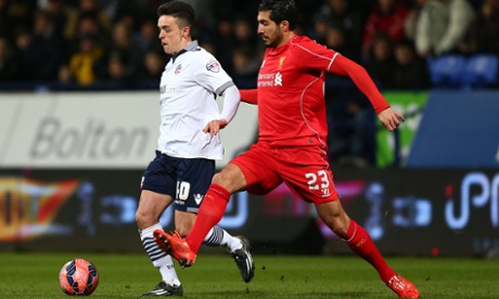 The FA Cup,Fourth Round Replay. Bolton Wanderers v Liverpool at the Reebok Stadium.