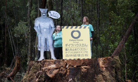 anti-logging protest Tasmania