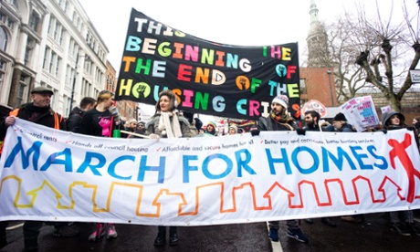 March for Homes protesters