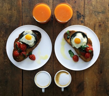 One of Michael Zee's amazing 'symmetry breakfasts' 