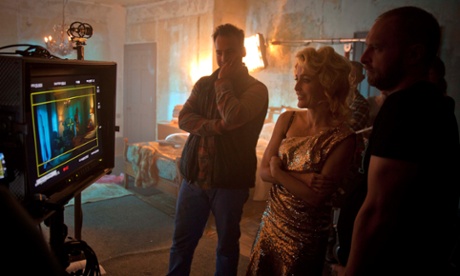 On the set of The Departure.