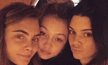 Cara Delevingne, Gigi Hadid and Kendall Jenner at Harry Style's 21st birthday party.