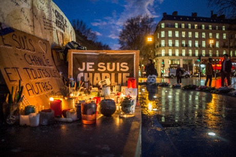 A commemoration in Paris for those killed during last month’s attack on Charlie Hebdo.