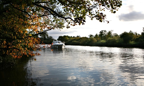 A boat on the River Yare in the Norfolk Broads