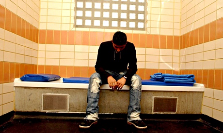 Police cell in London