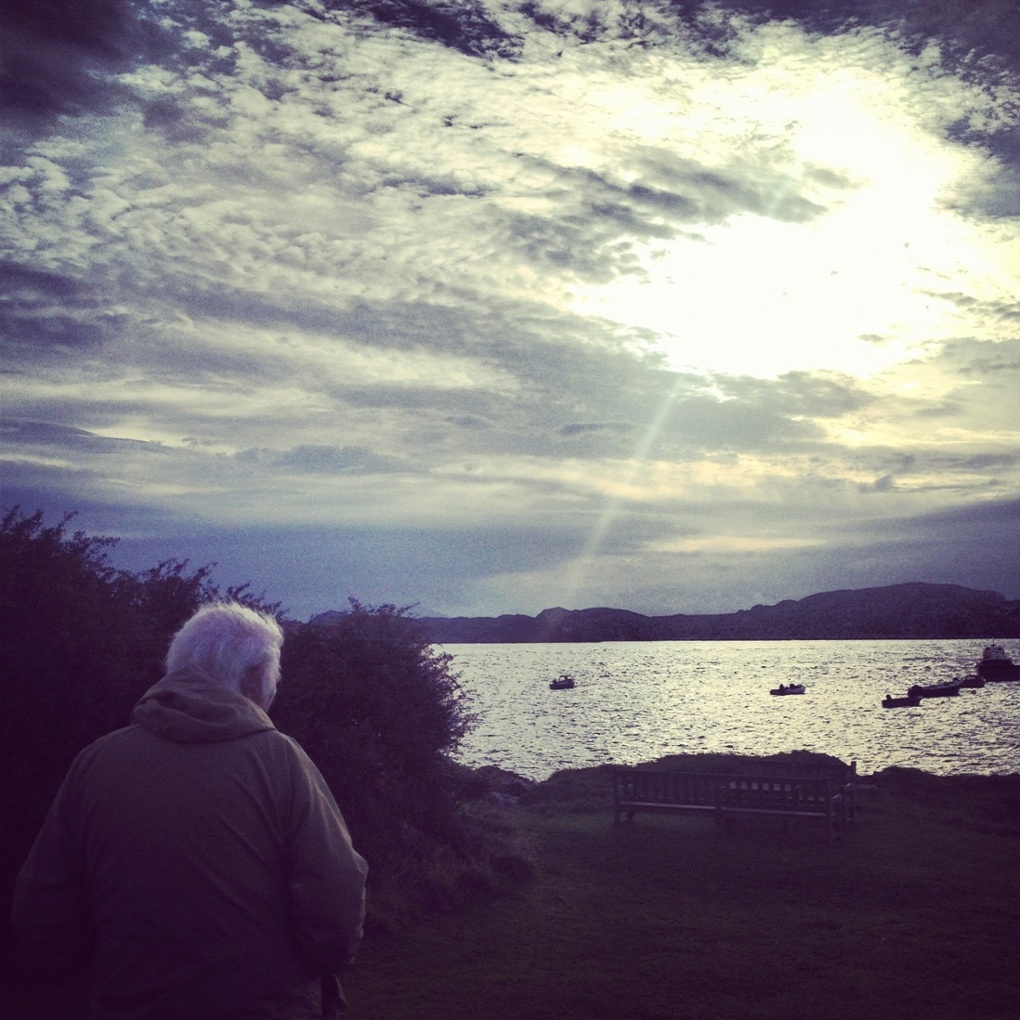 Seamus Heaney on the Isle of Iona, summer 2012.