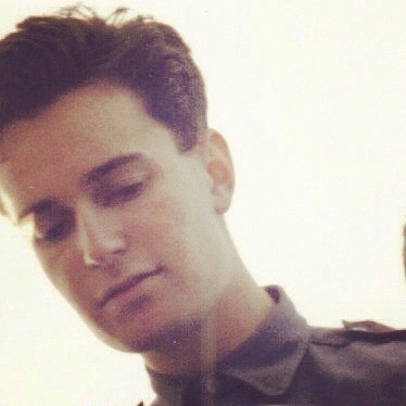 Andrew O’ Hagan in 1983, during the time he worked in a shoe shop to fund his book habit.