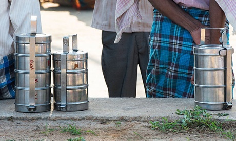Tiffin tins like the one used in the film The Lunchbox: a film about mistaken identity. And lunches.