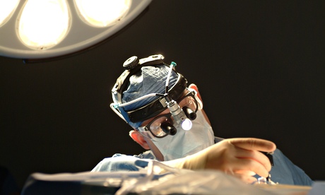 A surgeon in the operating room