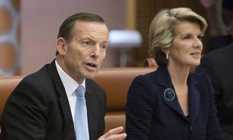 FILE - In this Sept. 18, 2013 file photo, Australian Prime Minister Tony Abbott, left, leads the first meeting of his full ministry in the Cabinet Room of Parliament House in Canberra, Australia. The fight over conservative Prime Minister Abbott s leadership broke out into the open on Friday, Feb. 6, 2015, with a member of his party triggering a potential challenge next week. (AP Photo/Penny Bradfield, File)