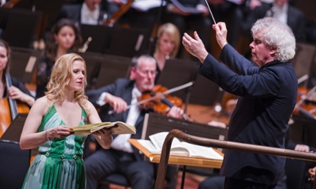 Sir Simon Rattle conducts Sally Matthews and the London Symphony Orchestra in the Barbican Hall, January 2015.