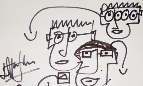 Sir Elton John's doodle created for National Doodle Day in 2004