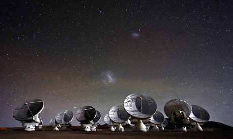 Dark matters … the Atacama telescope array takes in the sky at night. 