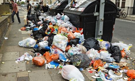 Refuse collectors' strike in Brighton