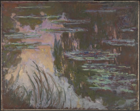 Water-Lilies, Setting Sun (c 1907) by Claude Monet.