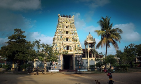 The Nallur Kandaswamy Hindu temple in Trincomalee, on the northern tip of Sri Lanka.