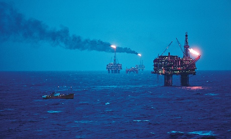 Oil rigs in the Brent oil field