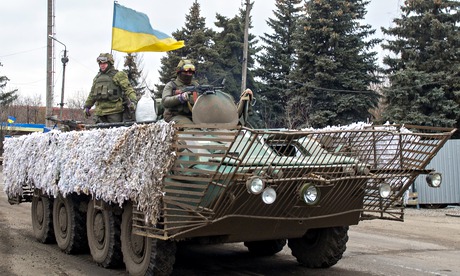 Ukraine servicemen near Donetsk