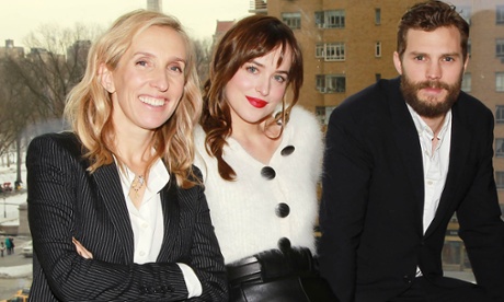 Sam Taylor-Johnson, Dakota Johnson and Jamie Dornan at a post-screening fan brunch in New York.