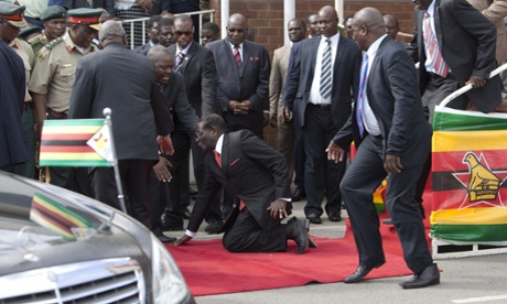 Zimbabwe's president, Robert Mugabe, falls