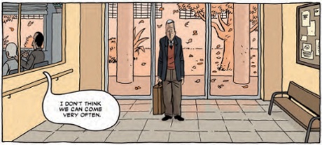 Ernest arrives at the care home.