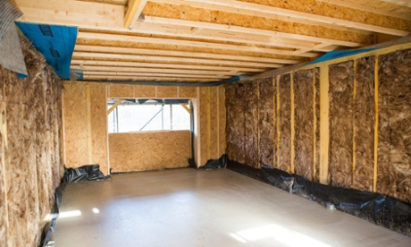 One of the straw eco-homes being built in Shirehampton.