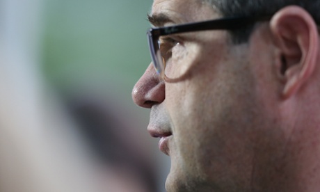 Senator Stephen Conroy at Senate doors this morning, Tuesday 10th February 2015