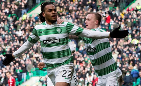 Jason Denayer celebrates scoring his sides opening goal.