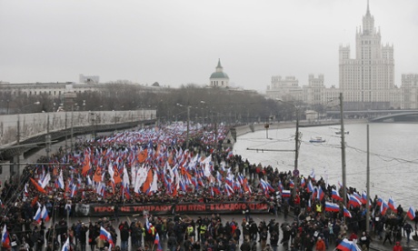 The march in memory of Boris Nemtsov.